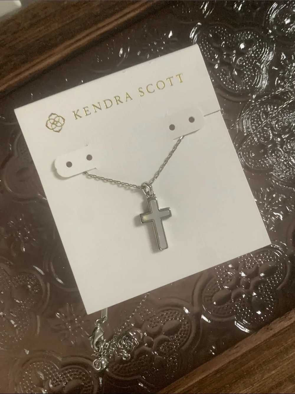 Kendra Scott Kids Silver Cross Necklace - Silver